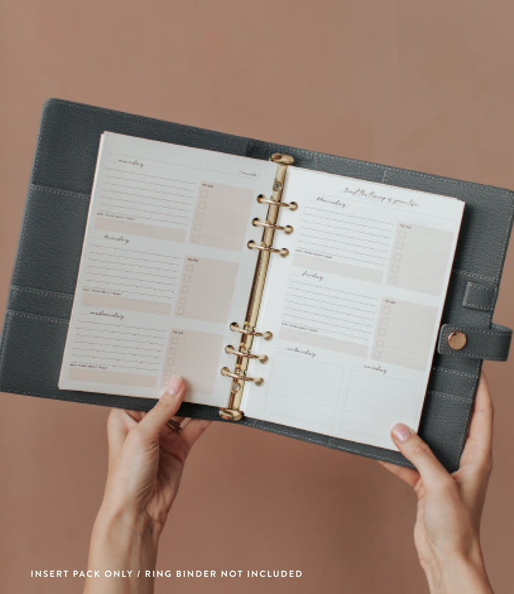 Undated Lifestyle Weekly Planner Insert Pack