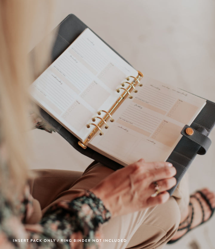 Undated Lifestyle Weekly Planner Insert Pack