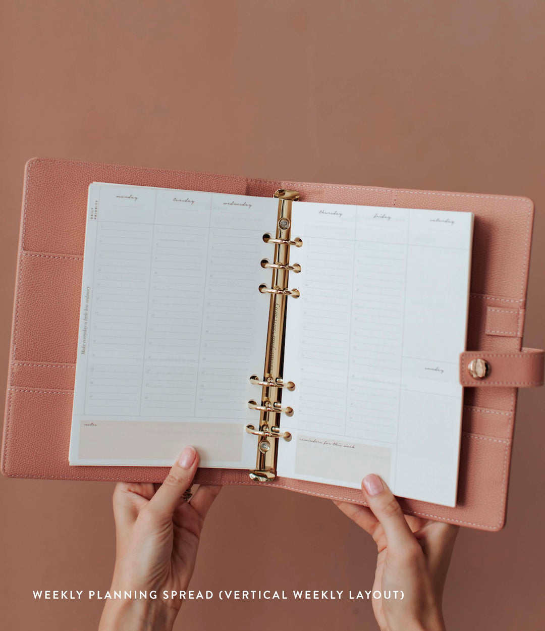 Weekly Vertical Ring Binder Planner Set