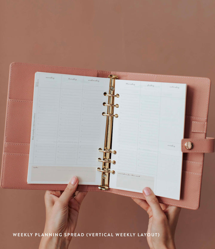 Weekly Vertical Ring Binder Planner Set