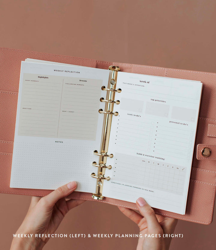 Weekly Vertical Ring Binder Planner Set