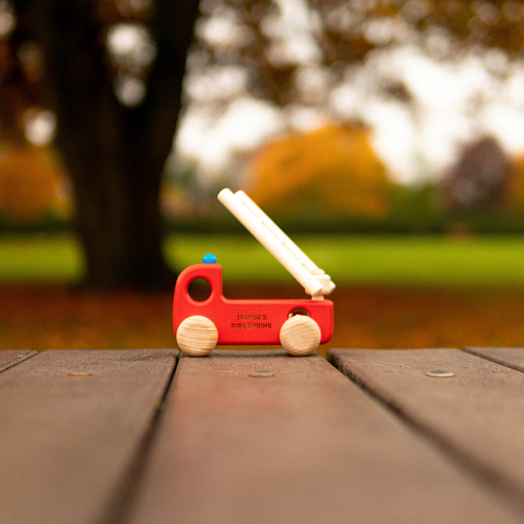 Personalised Wooden Fire Engine Toy