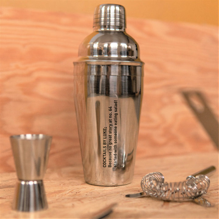 Cocktail Shaker - Personalised Stainless Steel