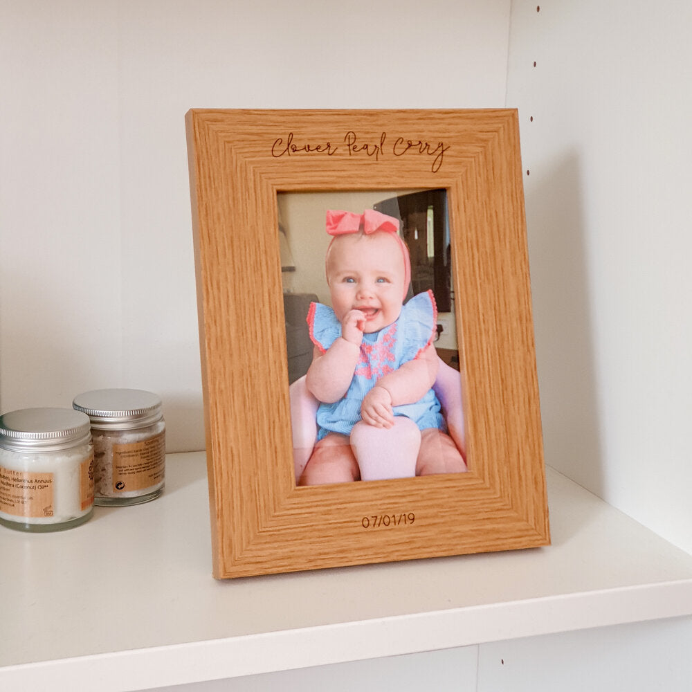 Personalised Wooden Picture Frame 6x4