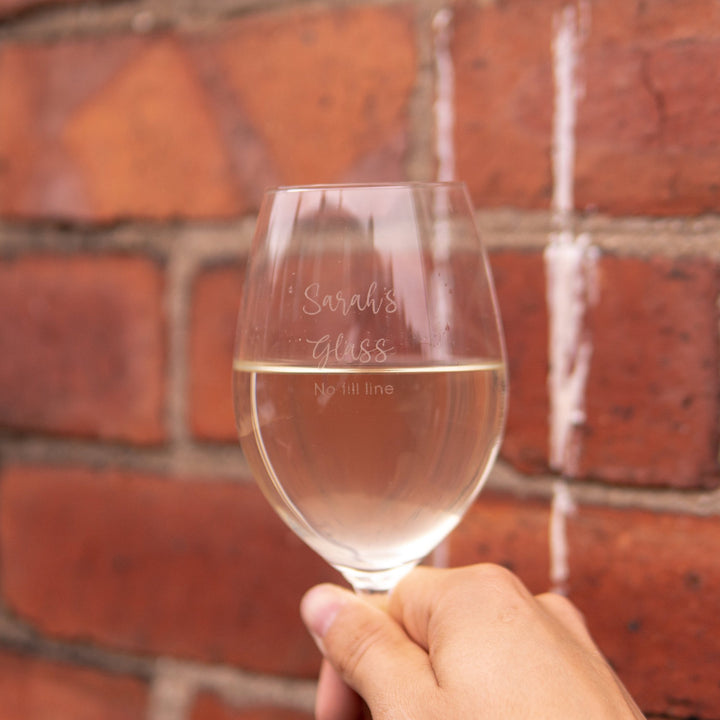 Engraved Wine Glass - Personalised Gift for Her