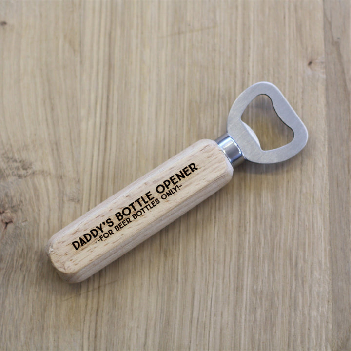 Rustic Wooden Bottle Opener - Personalised Gift for Dad