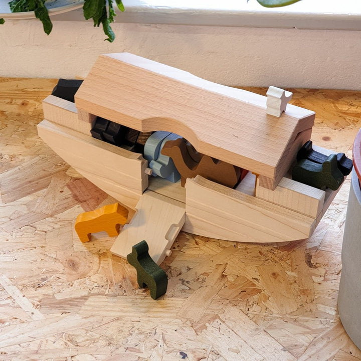Engraved Wooden Noah's Ark