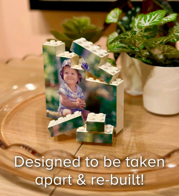 Personalised LEGO® Brick 3D Polaroid Photo Block Acrylic Bauble