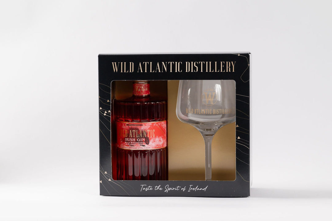 Enchanting Wild Atlantic Strawberry & Elderflower Gin & Glass Gift Set
