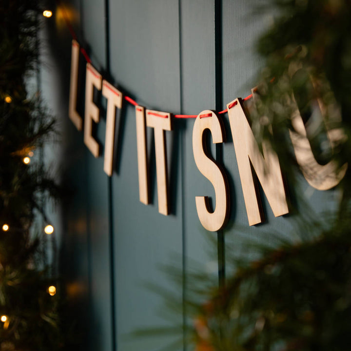 Christmas Garland - Personalised Wooden