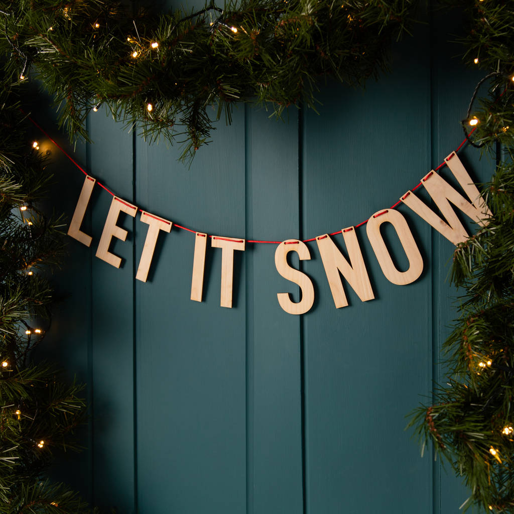 Christmas Garland - Personalised Wooden