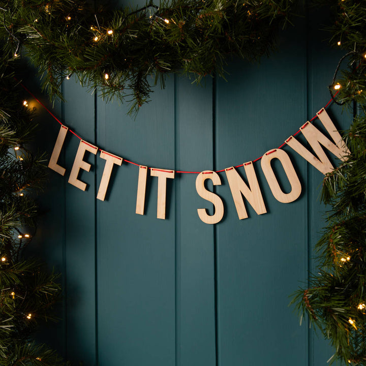 Christmas Garland - Personalised Wooden